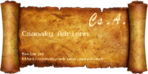 Csanaky Adrienn névjegykártya